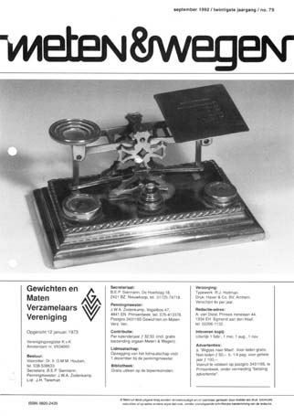 Meten & Wegen
              september 1992