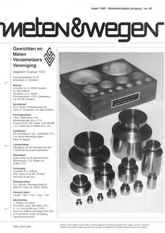 Meten & Wegen
              maart 1995