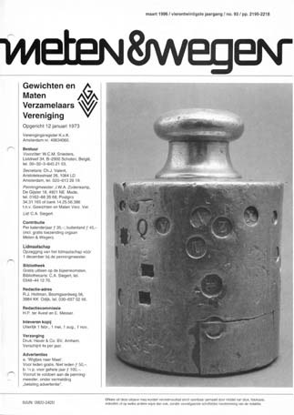 Meten & Wegen
              maart 1996