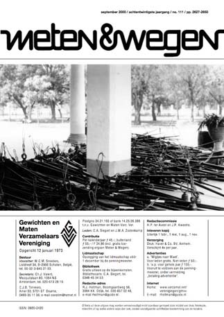 Meten & Wegen
              september 2000