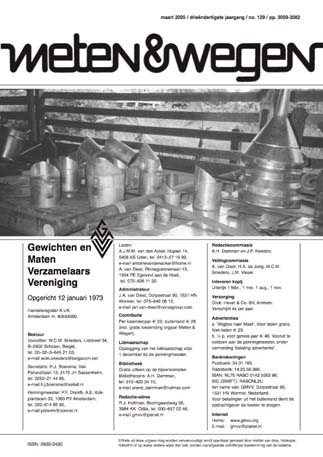 Meten & Wegen
              maart 2005